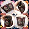 100 Pcs Popcorn Containers Bulk for Party Mini Popcorn Box Dia De Los Muertos Popcorn Treat Boxes Popcorn Bowls Snack Candy Box for Day of the Dead Flower Skull Theme Halloween Party Supplies
